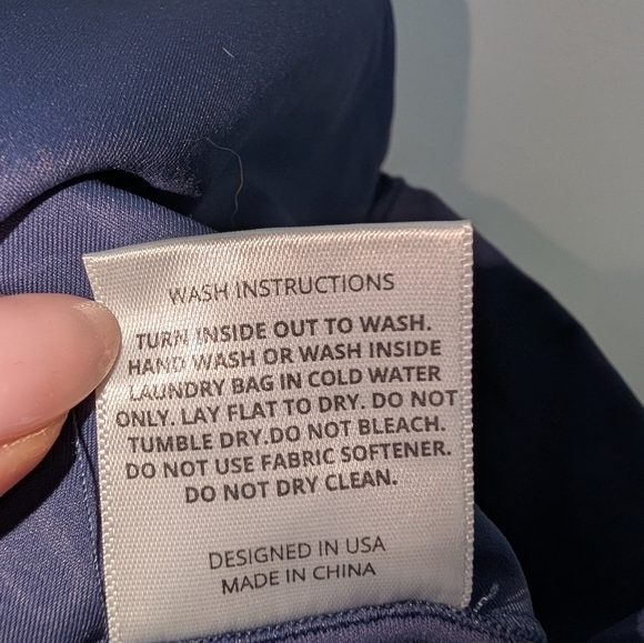 Elise Ehrler Blue Diamond Pattern High Waist Athletic Leggings NWOT - Picture 8 of 9